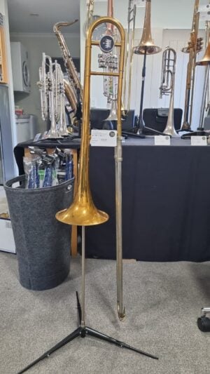 Pre-loved King 3B Tenor Trombone Bb 2909 Brass Lacquered Slide Gold Medium Bore
